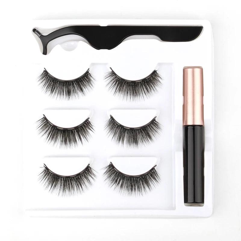 Magnetic Eyelashes Kit – 4 Pairs & Waterproof Eyeliner