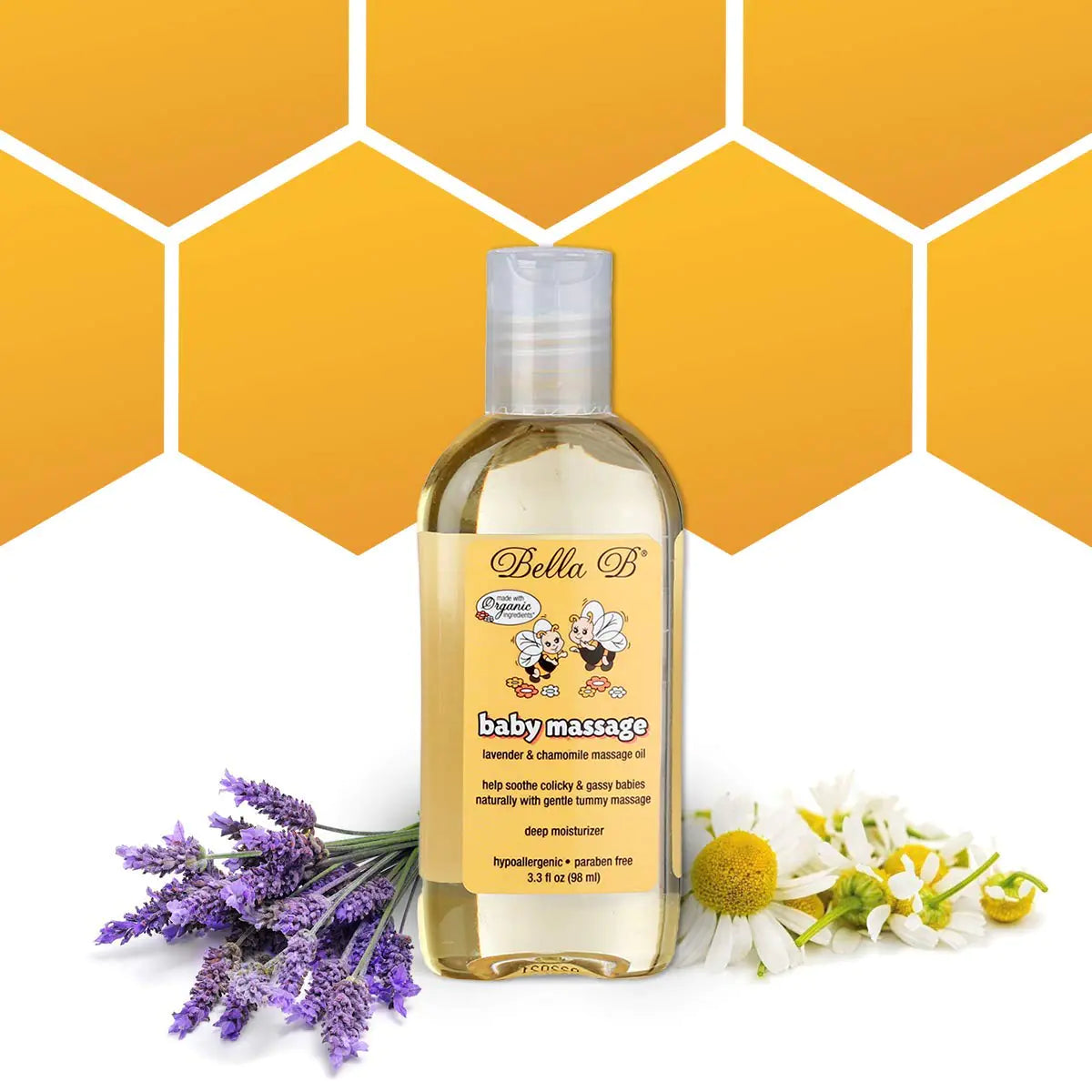 BELLA B Organic Lavender Baby Massage Oil 3.3 oz