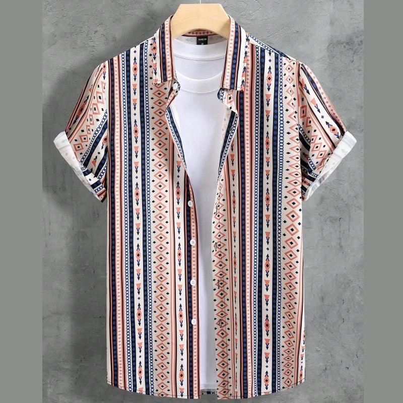 Vintage Hawaiian Shirt for Men – Retro Short Sleeve Top