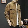 Casual Corduroy Jack met coltrui – Heren Lente & Herfst Kleding