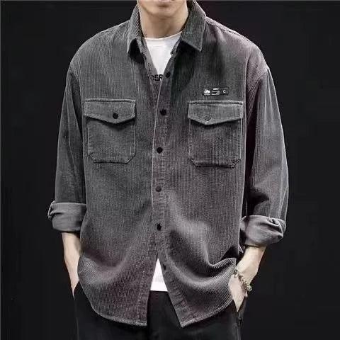 Casual Corduroy Jack met coltrui – Heren Lente & Herfst Kleding