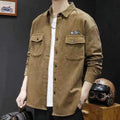 Casual Corduroy Jack met coltrui – Heren Lente & Herfst Kleding