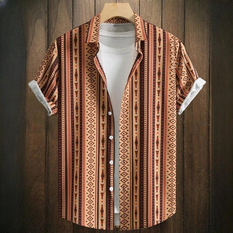 Vintage Hawaiian Shirt for Men – Retro Short Sleeve Top