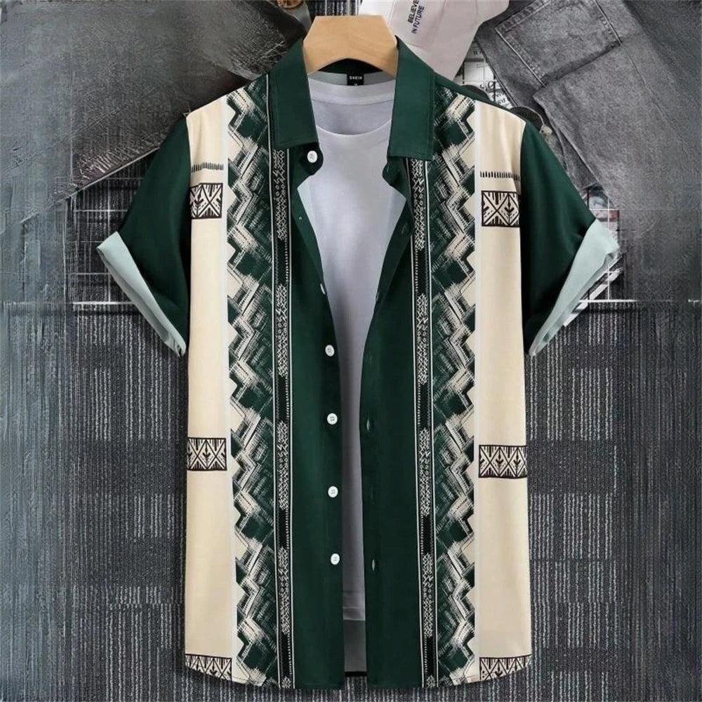 Vintage Hawaiian Shirt for Men – Retro Short Sleeve Top