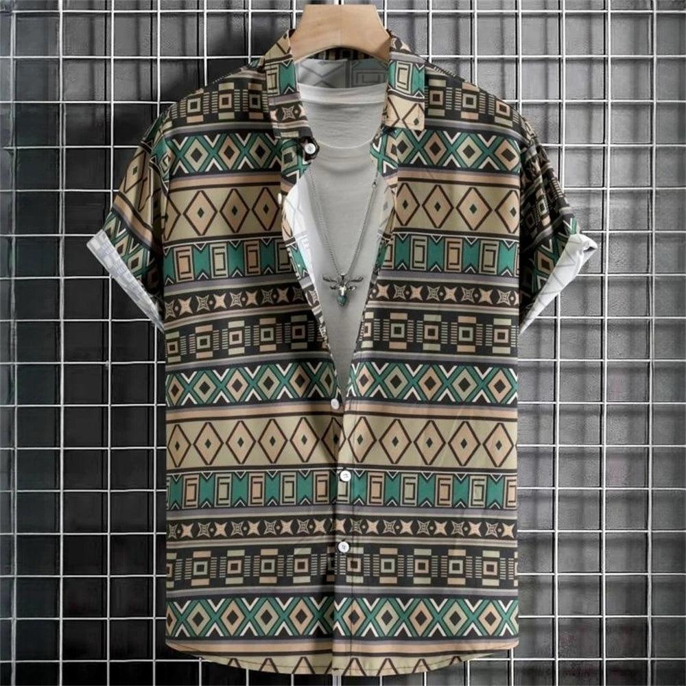 Vintage Hawaiian Shirt for Men – Retro Short Sleeve Top