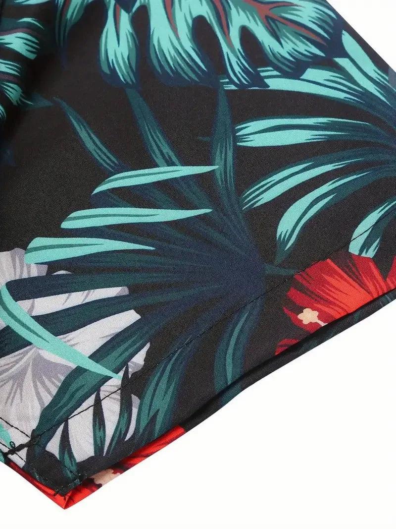 Gradient 3D Print Men's Summer Shirt – Short Sleeve Casual